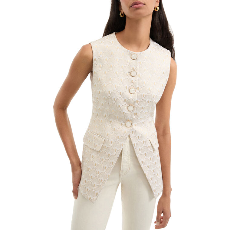 Lois Gold Print Vest image number null