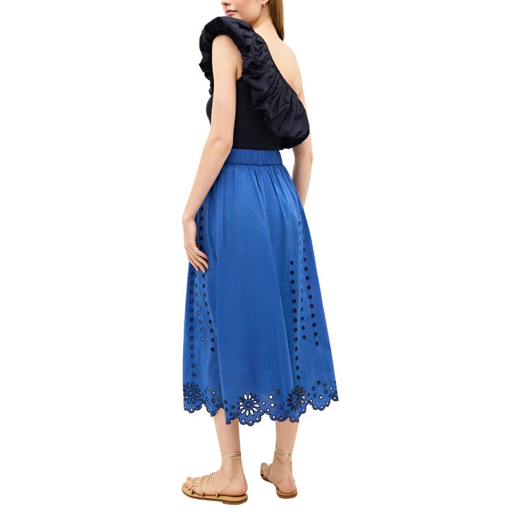 Vandy Embroidery Midi Skirt image number null
