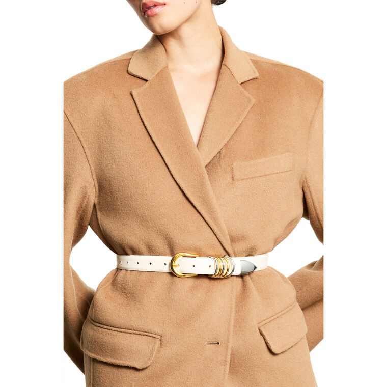Hollyhock Mixed Metal Hardware Leather Belt image number null