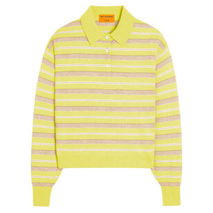 Collegiate Stripe Long Sleeve Polo