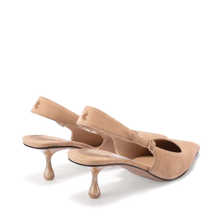 Amel 50mm Suede Slingback Heels image number null