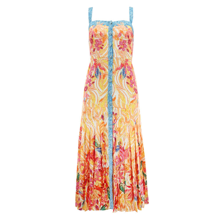 Karen Sleeveless Pleated Midi Dress image number null