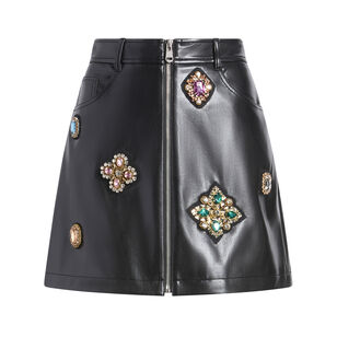 Baroque Patches Genevieve Vegan Leather Mini Skirt