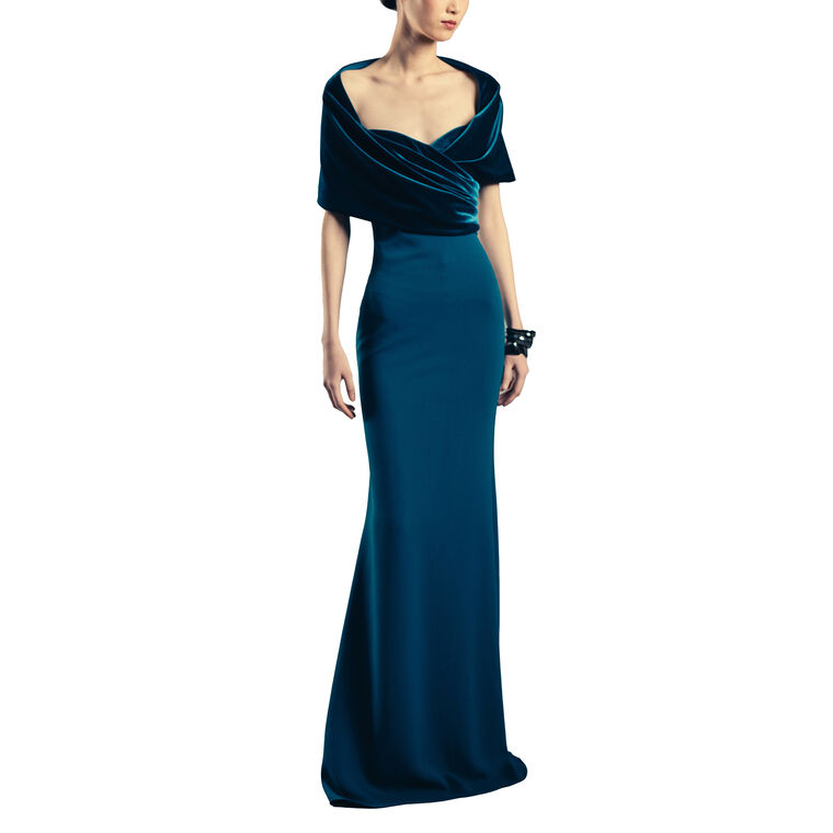 Velvet Drape Gown image number null