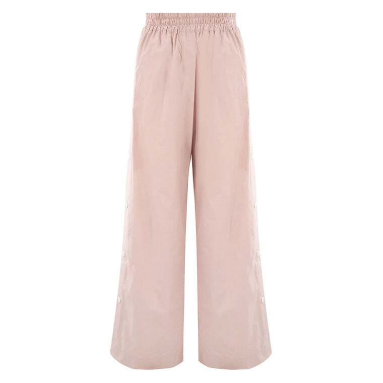 Baxter Side Button Wide-Leg Pull-On Pants image number null