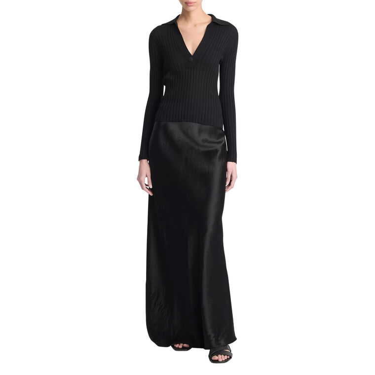 Satin Maxi Skirt image number null