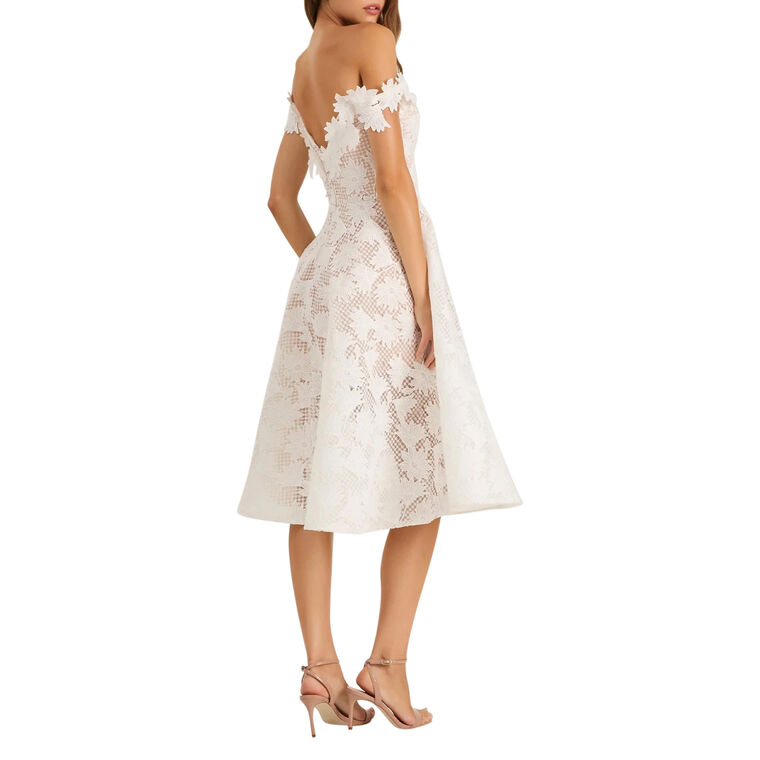 Valentina Off-The-Shoulder Lace Midi Dress image number null