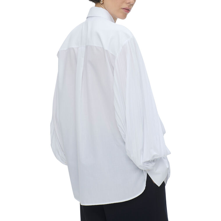 Viola Pleated Puff Sleeve Blouse image number null
