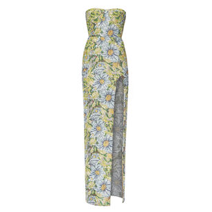 Veronica Srapless Paillette Maxi Dress With Slit