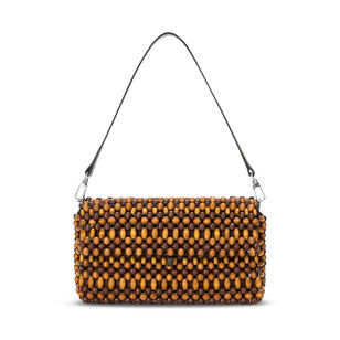 Timmy Wood-Beaded Convertible Shoulder Bag