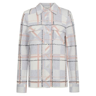 Ranchers Plaid Long Sleeve Collared Cashmere Cardigan