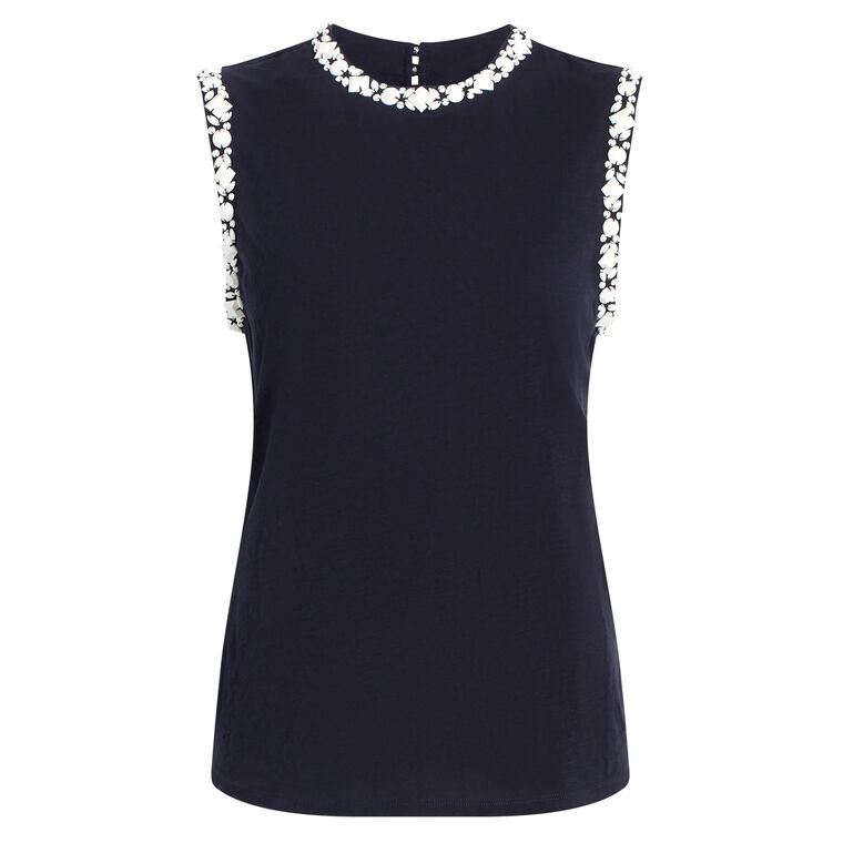 Blaine Opaque Stone Sleeveless Tee image number null