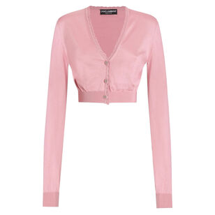 V-Neck Cropped Cardigan