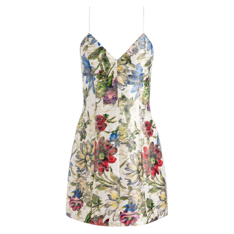 Tayla Structured Lantern Mini Dress image number null