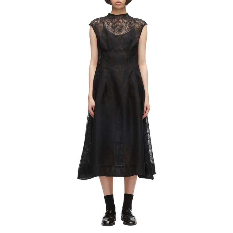 Floral Organza Midi Dress image number null