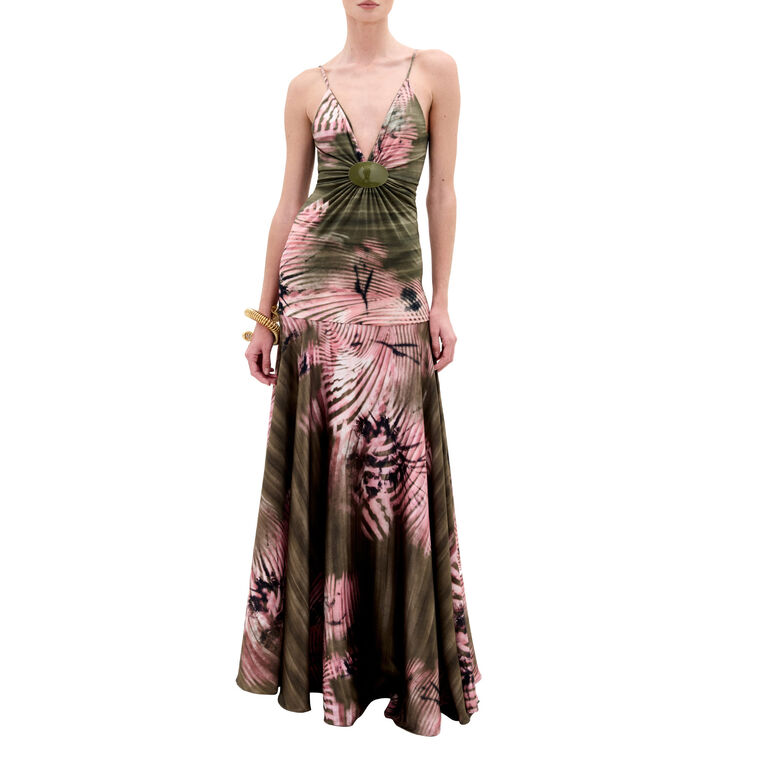 Carmin Sleeveless V-Neck Maxi Dress image number null