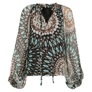 Maisy V-Neck Balloon Sleeve Top
