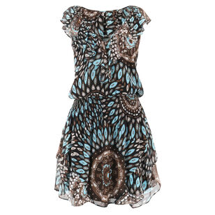Morgan Printed Silk A-Line Mini Dress