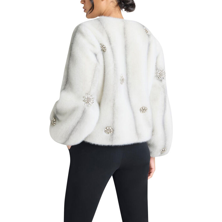 Benson Faux Mink Cropped Coat image number null