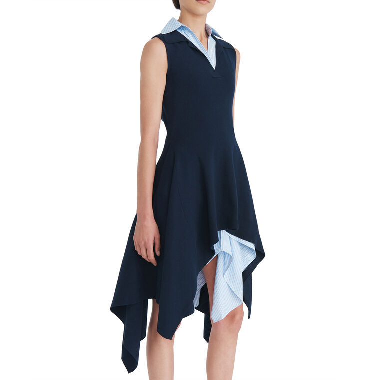 Napkin Hem Backless Knit Top image number null