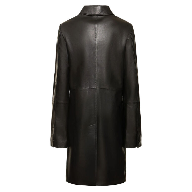 Gilo Knee Length Leather Coat image number null