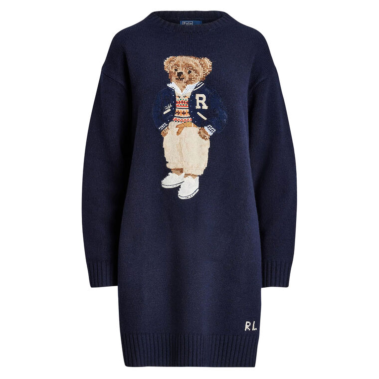 Polo Bear Crewneck Sweater Dress image number null