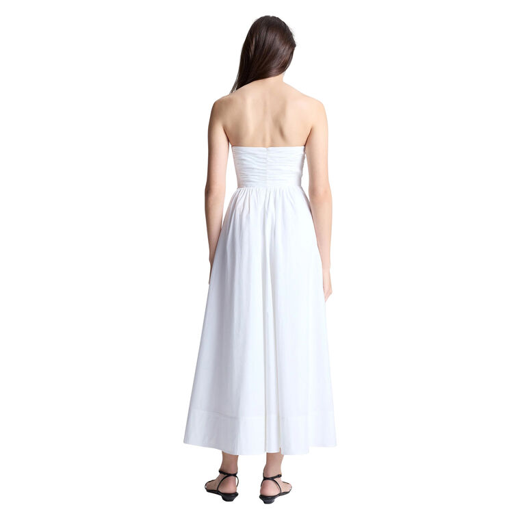 Tate Strapless Cotton Midi Dress image number null