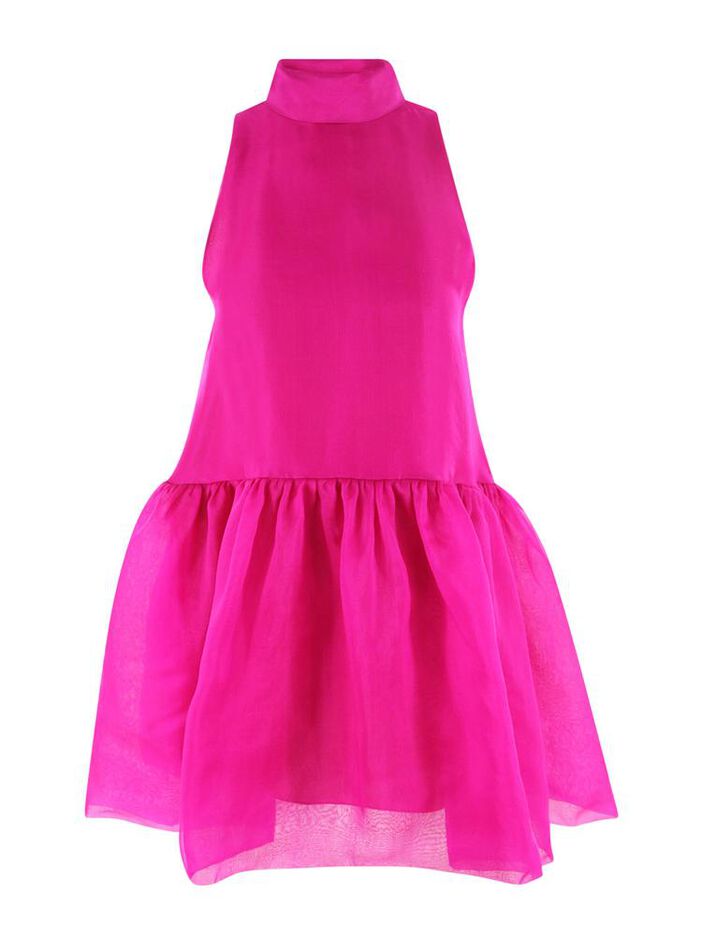 Halter Bow Neck Organza Mini D image number null