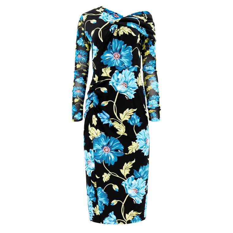Rich Long Sleeve Midi Dress image number null