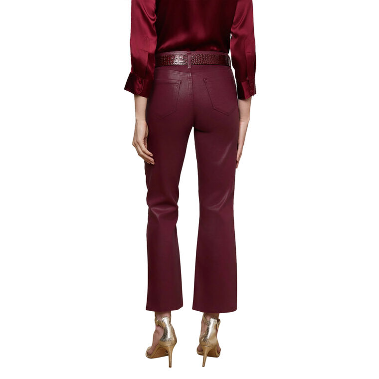 Kendra Coated Cropped Flare Jean image number null