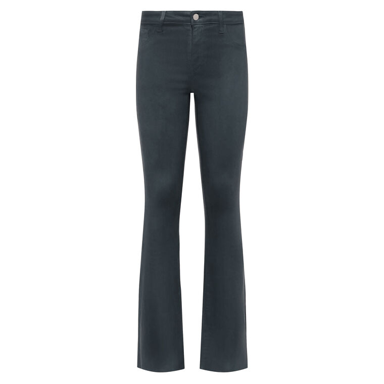 Ruth Coated High Rise Straight-Leg Raw Hem Jean image number null