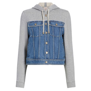 Sutton Contrast Hooded Denim Jacket