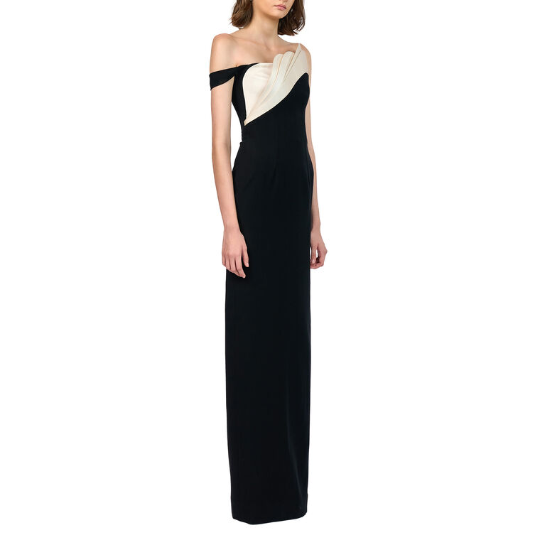 The Nyx Petal Off-The-Shoulder Column Gown image number null
