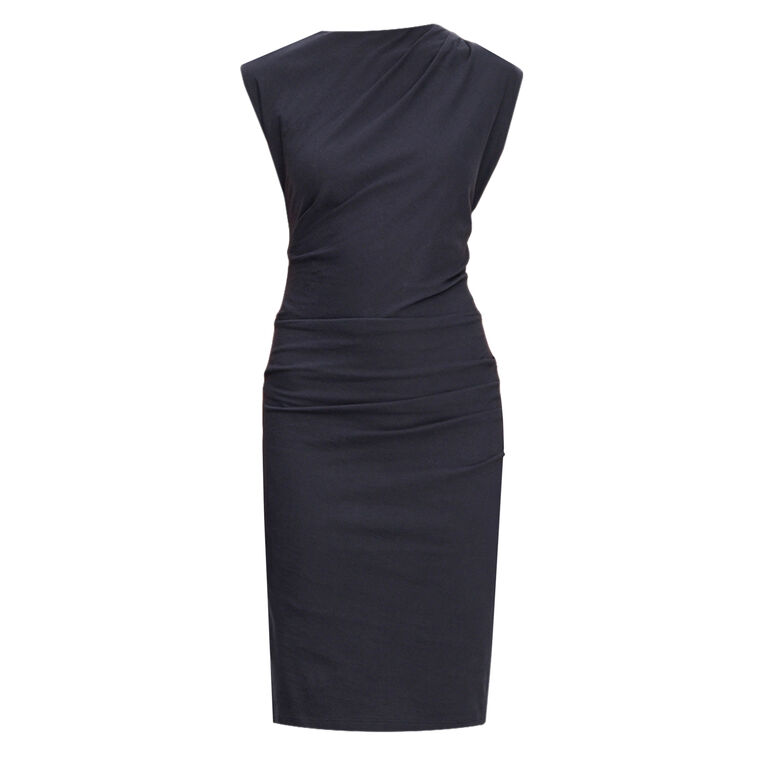 Sleeveless Twist Drape Mini Dress image number null