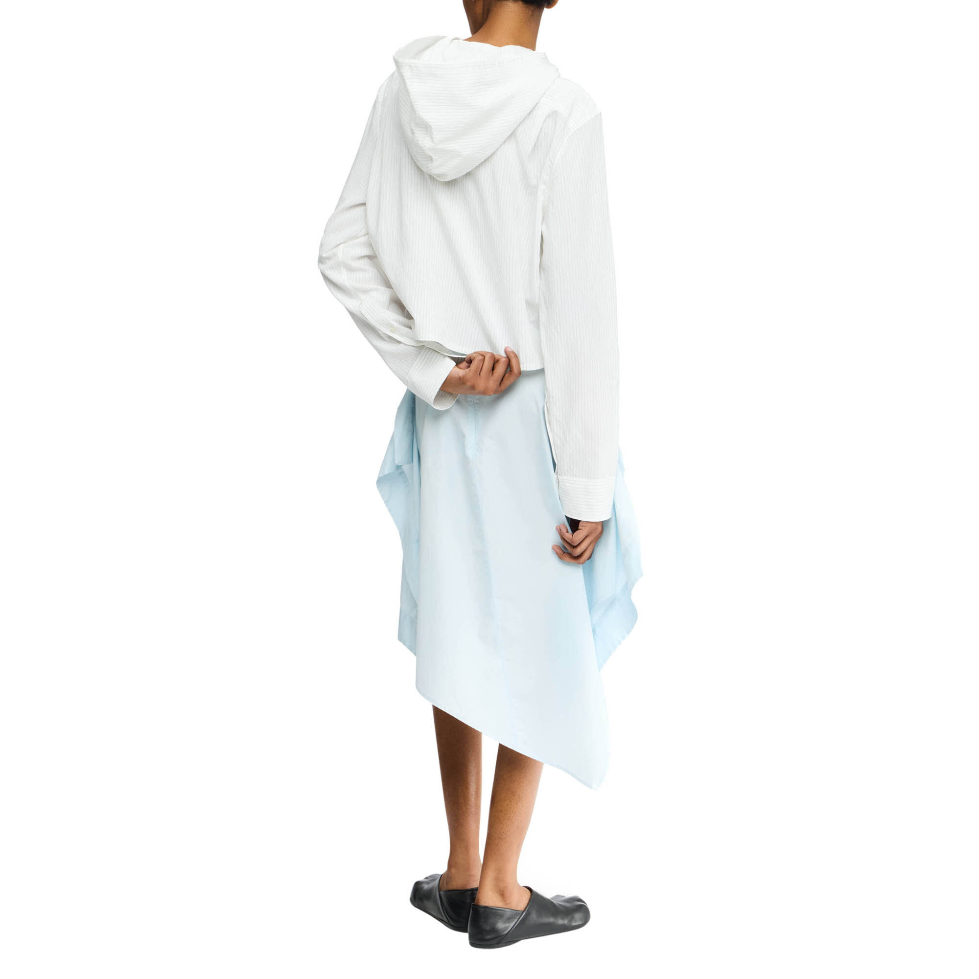 JW Anderson Long Sleeve Cropped Hooded Shirt | Tootsies