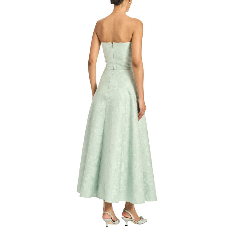 Darian Strapless Belted Tea-Length Dress image number null