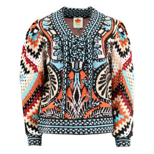 Balamana Crochet Sleeve Knit Sweater