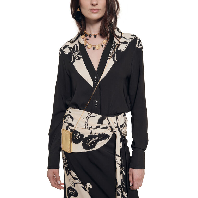 Heavy Crepe Hacia Puerto Long Sleeve Shirt image number null