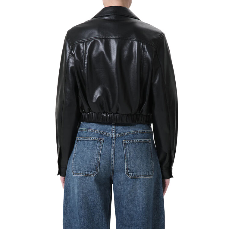 Essie Recycled Leather Cropped Jacket image number null