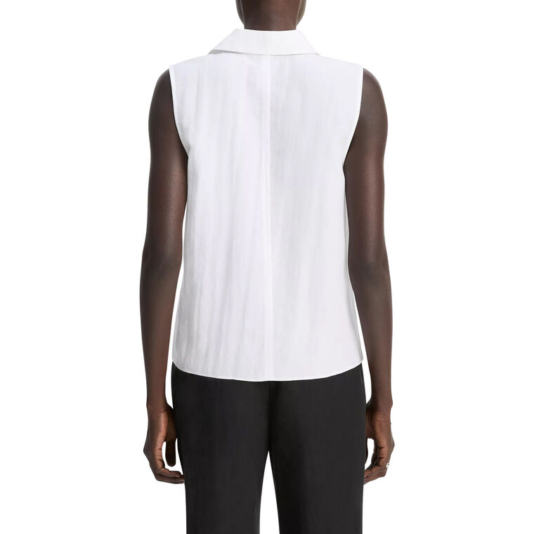 Boxy Sleeveless Buttondown Shirt image number null