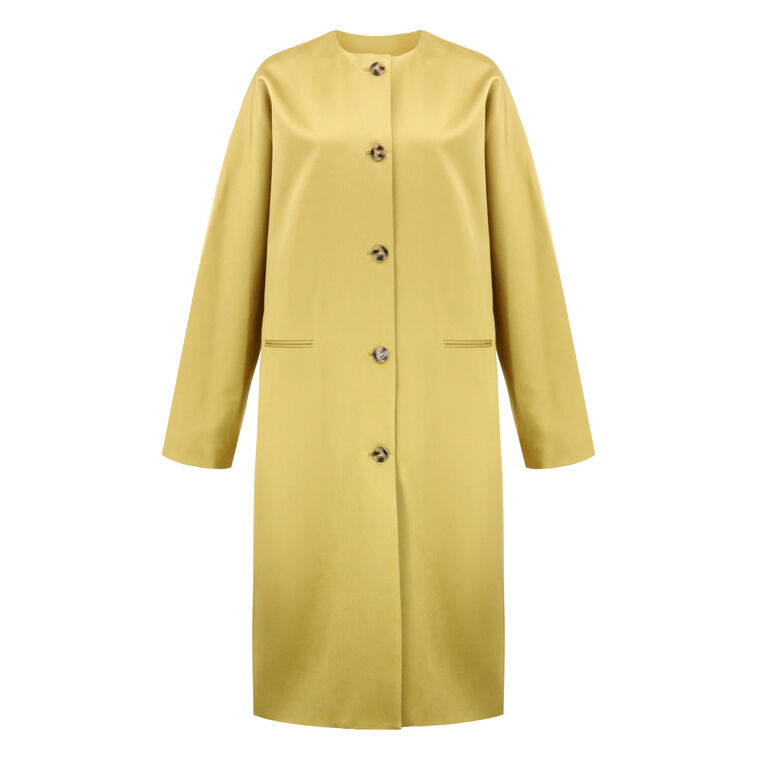 Liz Collarless Satin Opera Coat image number null