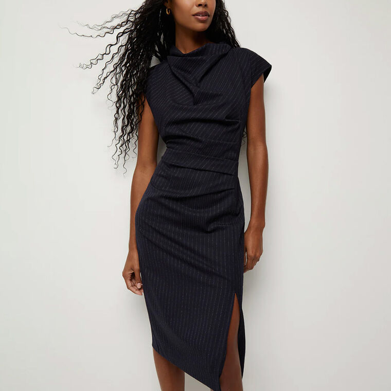Athene Pinstriped Dress image number null