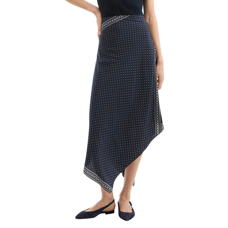 Hartley Asymmetrical Polka Dot Skirt image number null