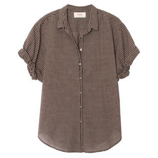 Channing Short Sleeve Gingham Button-Down Shirt
