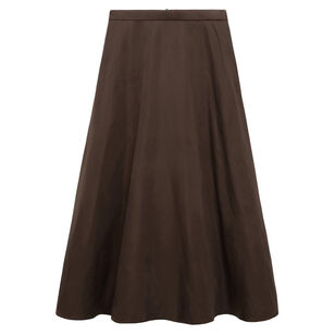 Sporty Elegance Nylon Midi Skirt