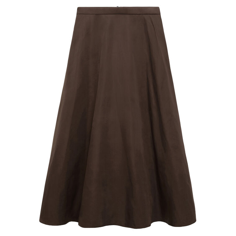 Sporty Elegance Nylon Midi Skirt image number null