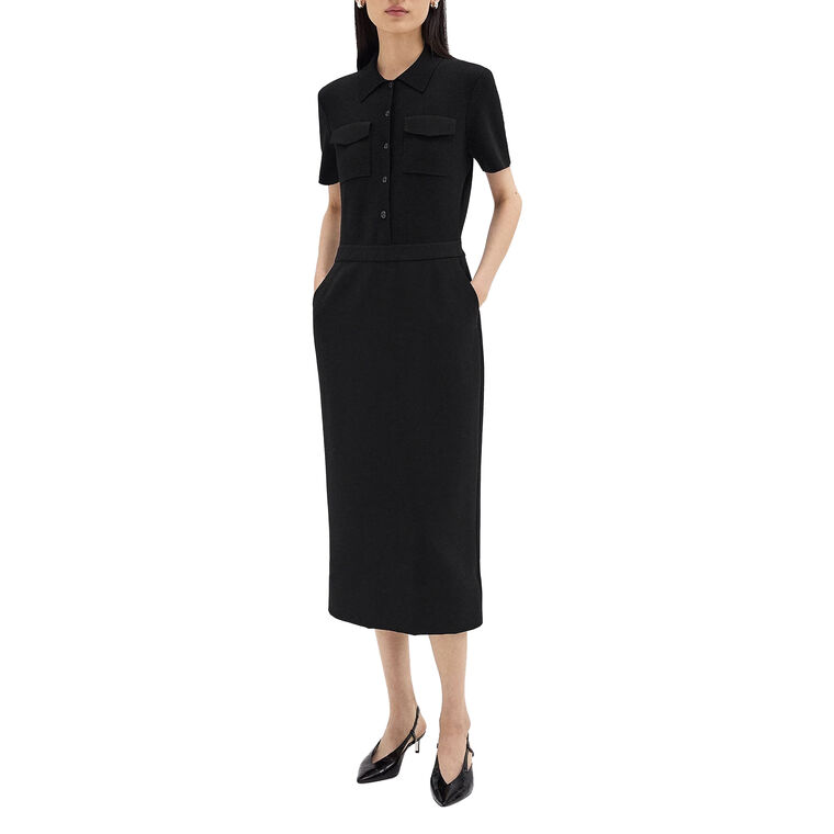Theory Admiral Crepe Military Midi Dress | Tootsies