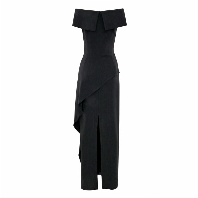 Matte Crepe Peplum Gown image number null