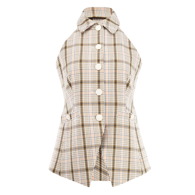Orlinda Plaid Seersucker Vest image number null