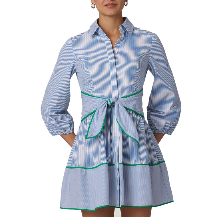 Chatfield Striped Poplin Mini Dress image number null